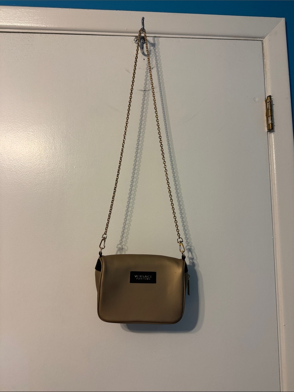 Versace Gold-tone Crossbody Bag with Chain Strap - Picture 3 of 3